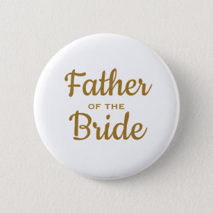 Father of the Bride Wedding Custom  Button