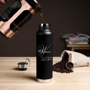 Father Of The Bride Wedding Gift Cool Monogram Water Bottle