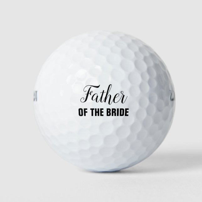 Father of the Bride Wedding Party Golf Balls (Front)