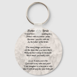 Father of the Bride - White Keychain