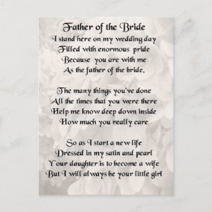 Father of the Bride - White Postcard