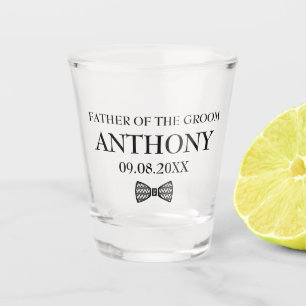 Father of the groom Black Elegant Gifts Wedding Shot Glass