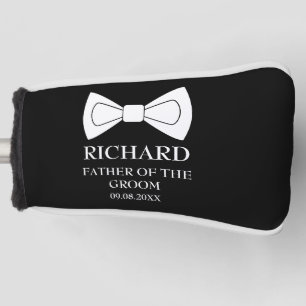 Father of the Groom Black Elegant Modern Wedding  Golf Head Cover