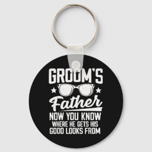 Father of The Groom Costume Dad Wedding Bachelor Keychain