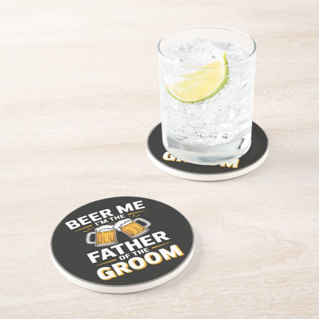 Father of The Groom Drinking Team Coaster (Side)
