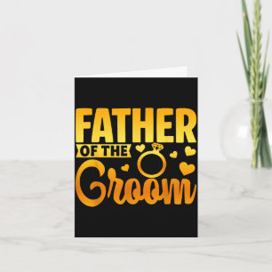 Father of the groom matching bridal party family card