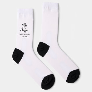 Father Of The Groom Script Wedding Dad Custom Socks