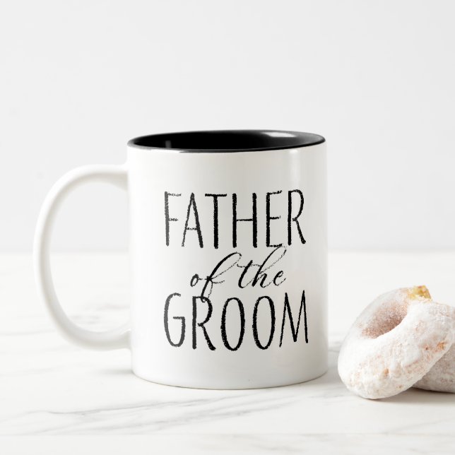 Father of the Groom Two-Tone Coffee Mug (With Donut)
