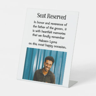 Father Of The Groom Wedding Memorial Plaque Sign