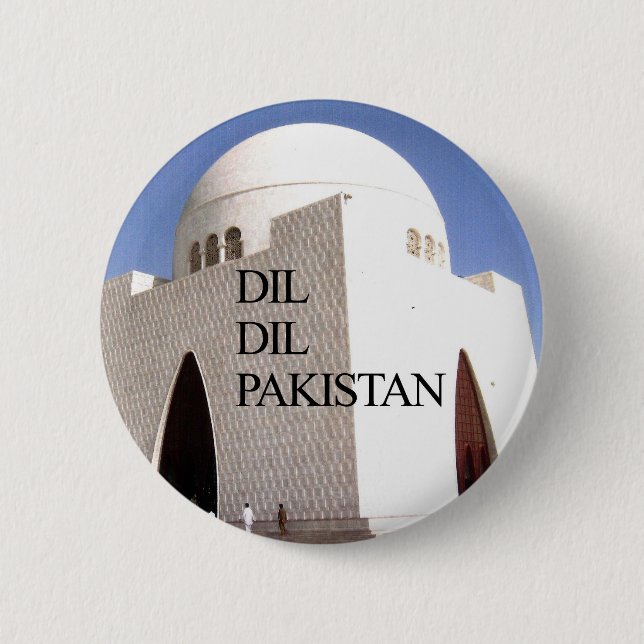Father of the Nation: Mazar-e-Quaid 2 Inch Round Button (Front)