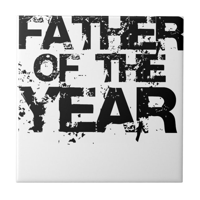Father of the year. Father's day gift Tile (Front)