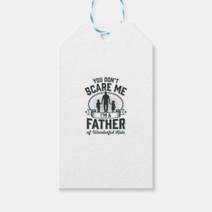 Father of Wonderful Kids Vintage Quote Design_1 Gift Tags