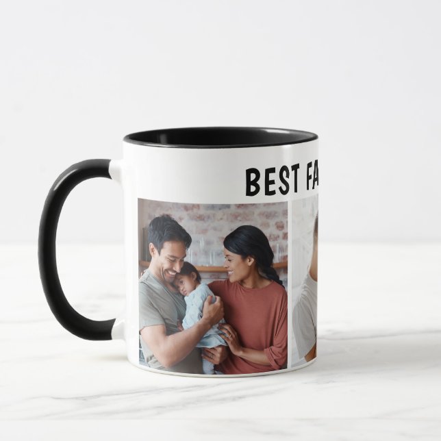 Father Photo Collage Custom Giant Mug (Left)