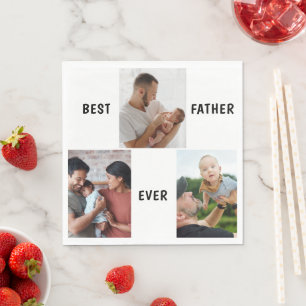 Father Photo Collage Custom Giant Napkin