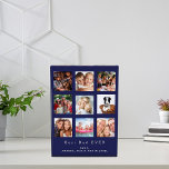 Father photo family collage navy blue<br><div class="desc">Make your own unique family photo collage as a gift for your dad. Use four, 9 of your favourite photos of your father, his kids, family, friends or pet! With the text: Best Dad EVER. Personalize and add your names.Navy blue background, white text. Perfect as a birthday, Christmas or Father's...</div>