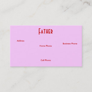 Father Pink Rose I Profile Card