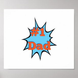 Father Poppa Number One Dad #1 Poster