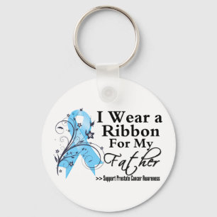 Father Prostate Cancer Ribbon Keychain