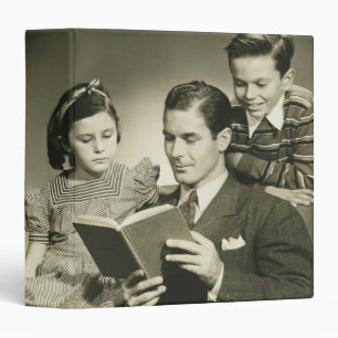 Father Reading to Son Binder