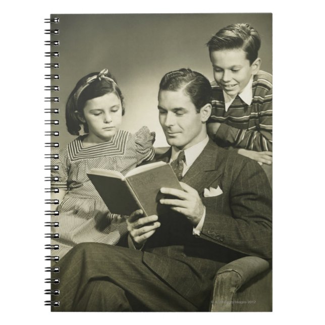 Father Reading to Son Notebook (Front)
