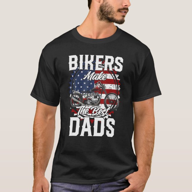 Father s Day Biker Custom Chopper T-Shirt (Front)