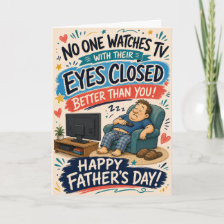 Father’s Day Card For Dad Who Sleeps Watching TV