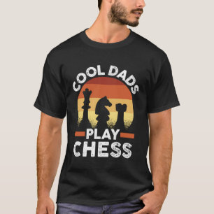 Father s Day Chess Player Retro Cool Dads Play Che T-Shirt