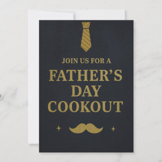 Father’s Day Cookout Invitation | Rustic Navy&Gold