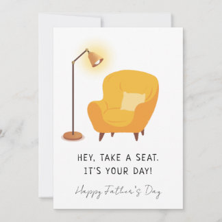 Father’s Day | Cozy Chair & Lamp Design | Minimal Invitation