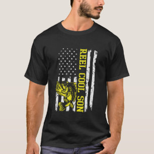Father s Day Fishing USA Flag America T-Shirt