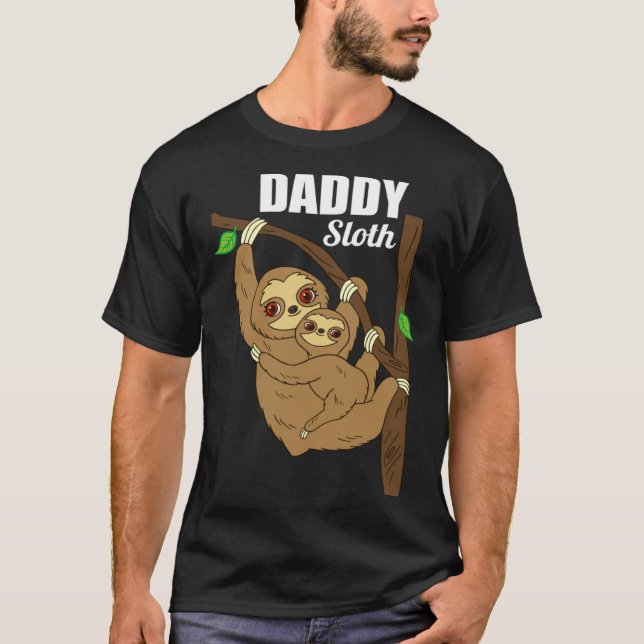 Father s Day  for Him Sloth  Men s Daddy Sloth Dad T-Shirt (Front)