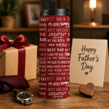 Father’s Day Gift Script Typography Pattern Red