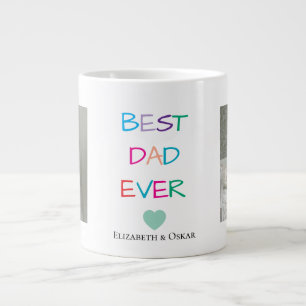 Father’s Day Gift with Kids’ Names – Best Dad Ever Large Coffee Mug