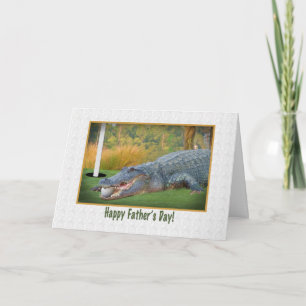 Father’s Day, Golf, Alligator Card