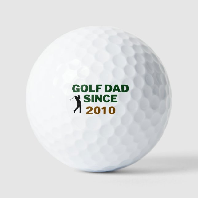 Father’s Day Golf Dad Since Year Design Balls (Front)
