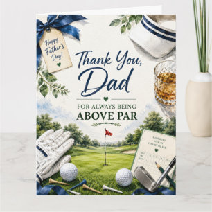 Father’s Day Golf Thank You Card for Dad Golfer