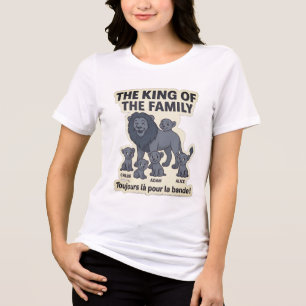 Father’s Day king lion & family Sticker on T-shirt Tri-Blend Shirt