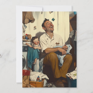 Father’s Day Laughter in the Laundry Room Invitation
