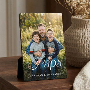 Father’s Day Papa & kids Personalized Photo Gift Plaque