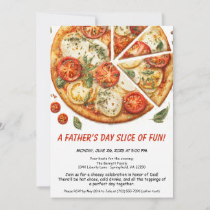 Father’s Day Pizza Party – Editable Family Dinner Invitation