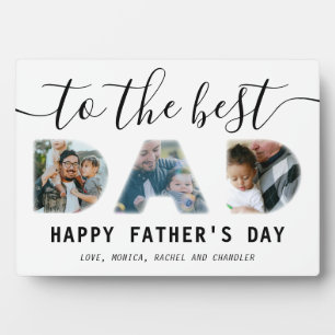 Father’s Day to the best DAD 3 Photo Collage Plaque