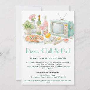 Father’s Day TV Night – Editable Cozy Movie Party  Invitation