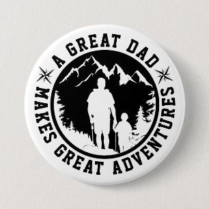 Father & Son Adventure Father's Day 3 Inch Round Button