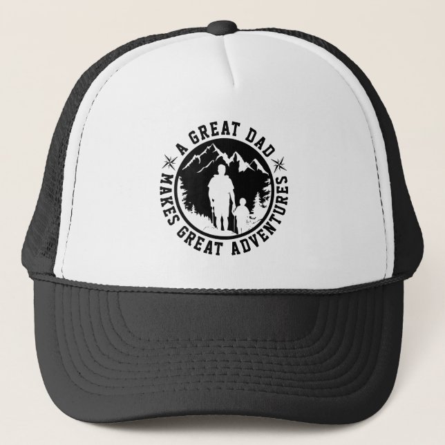 Father & Son Adventure | Father's Day | Black Trucker Hat (Front)