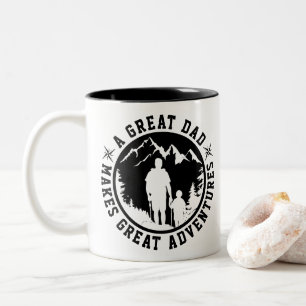 Father & Son Adventure Father's Day White Two-Tone Coffee Mug