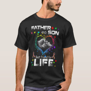 Father Son Best Friends For Life Autism Awareness T-Shirt