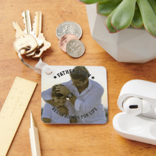 Father & Son Custom Photo Best Friend Fathers Day Keychain