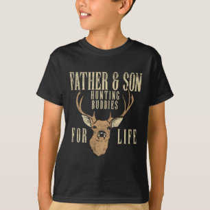 Father Son Hunting Buddies Matching Hunter Dad Men T-Shirt
