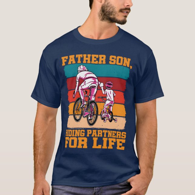 Father Son Riding Partners For Life gift T-Shirt (Front)