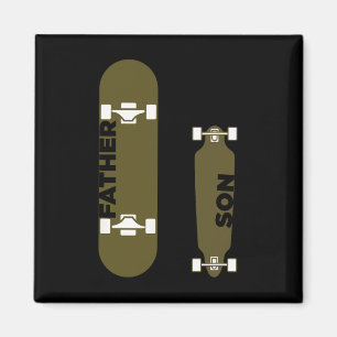 Father Son Skater Skateboard Skate Skating Board F Magnet
